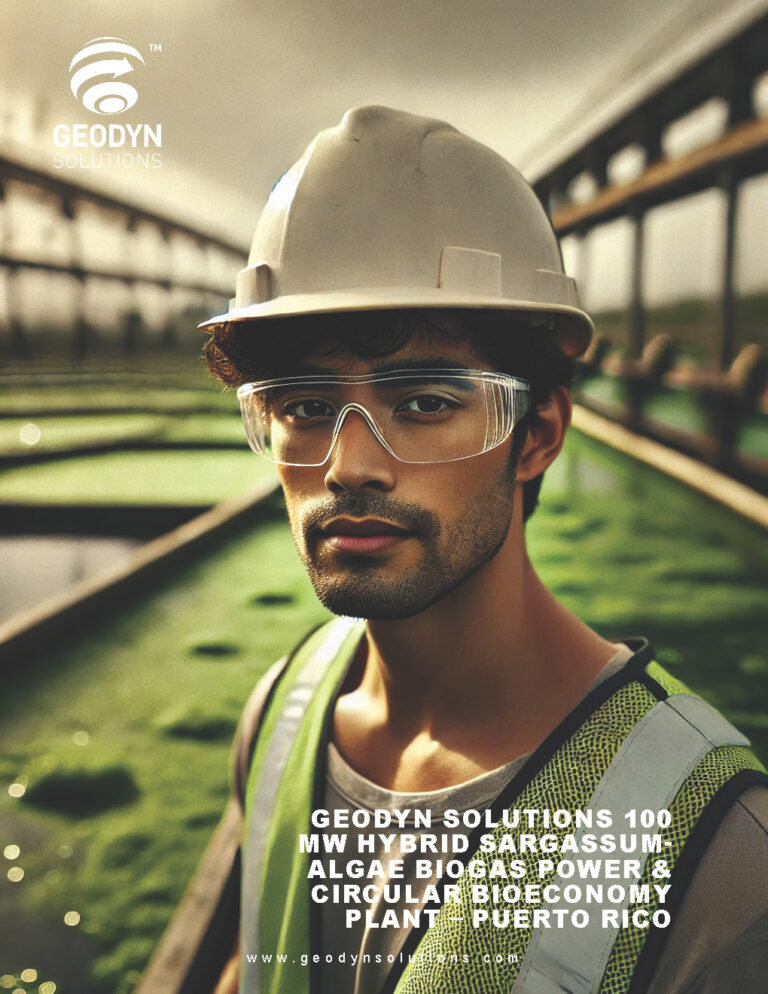 Read more about the article Geodyn Solutions 100 MW Hybrid Sargassum-Algae Biogas Power