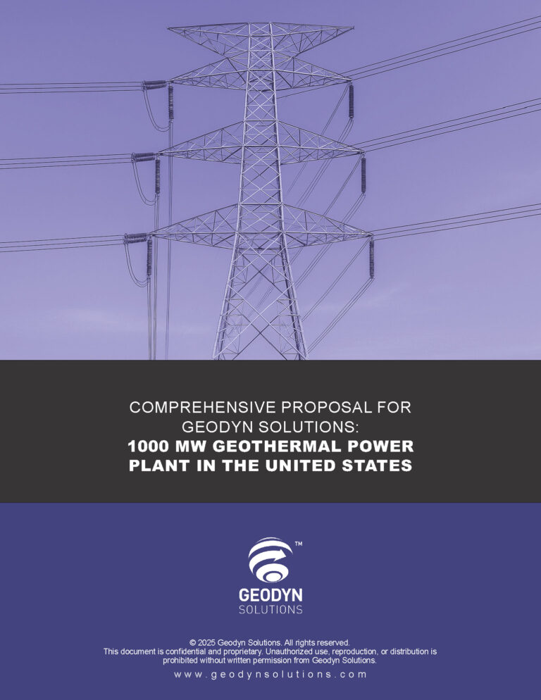 Read more about the article Comprehensive Proposal for Geodyn Solutions: 1000 MW Geothermal Power Plant in the United States
