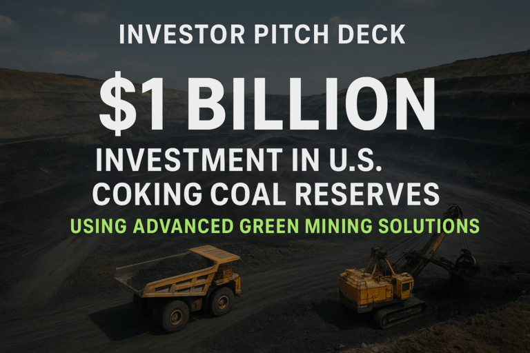 Read more about the article Geodyn Solutions Investor Pitch Deck $1 Billion Investment in U.S. Coking Coal Reserves Using Advanced Green Mining Solutions