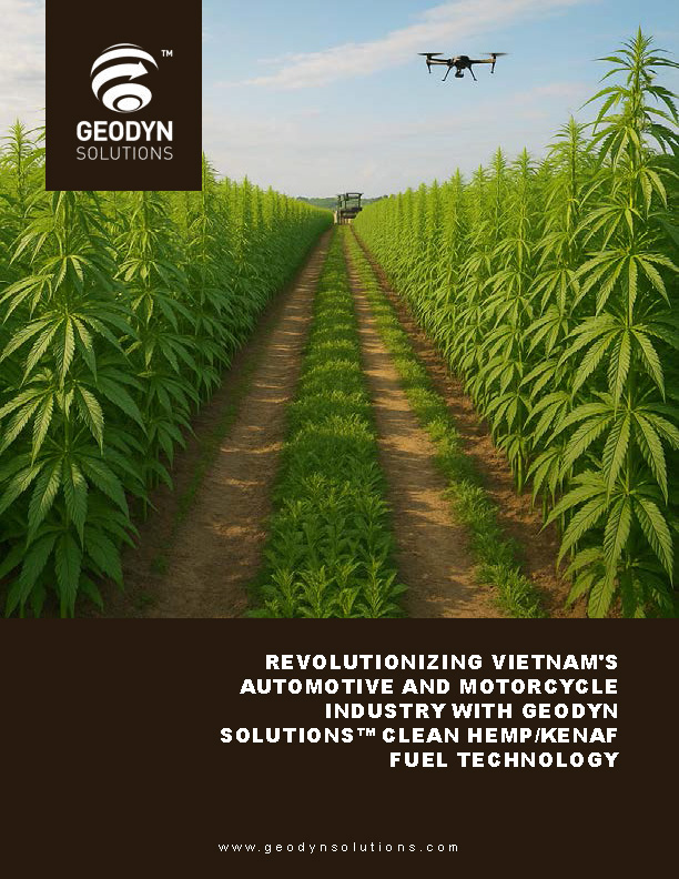 Read more about the article Revolutionizing Vietnam’s Automotive, Motorcycle, Power, and Marine Sectors with Geodyn Solutions™ Clean Hemp/Kenaf Fuel Technology, Biomethane from Waste, and Blockchain Integration