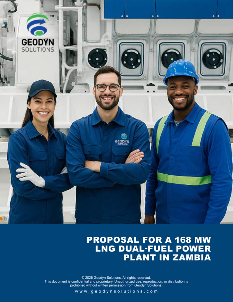 Read more about the article GEODYN SOLUTIONS Proposal for a 168 MW LNG Dual-Fuel Power Plant in Zambia